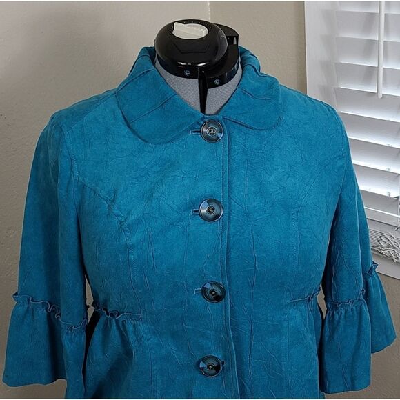 RQT Jacket Faux Suede Size Small EUC Bell Sleeves - Picture 3 of 14